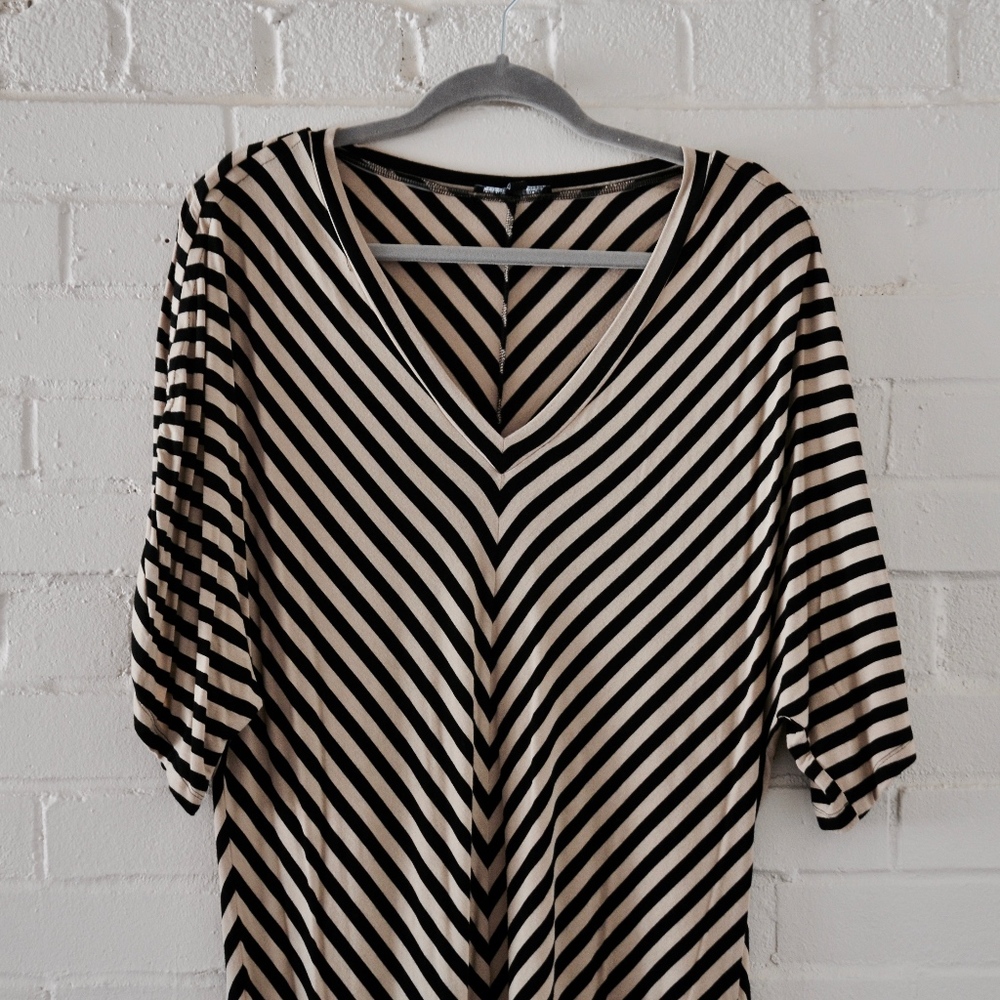 Cable&Gauge Stretchy Blouse Stripes XL